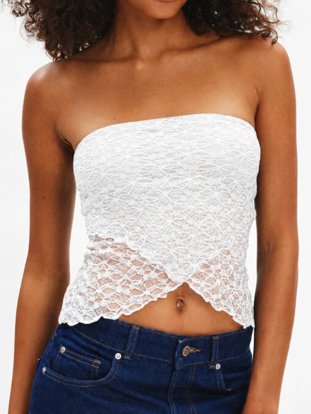 Urban Renewal Remnants Made In LA Crossover Lace Tube Top